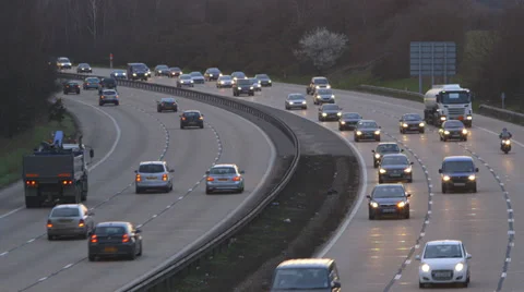 Traffic on Motorway - dusk Video stock 36120293