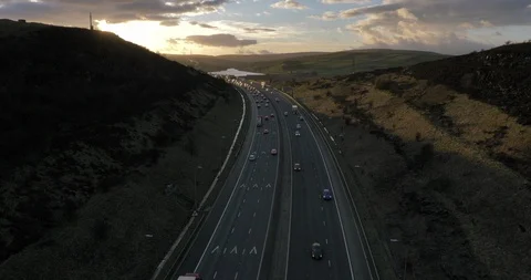 Traffic on motorway Stock Footage 127445032