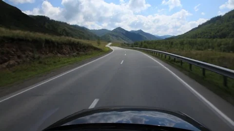 Traffic on mountain road by car Stock-Footage 71548028