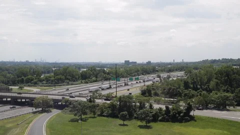 Traffic move left to reveal inside hotel room from window Stock-Footage 112140465