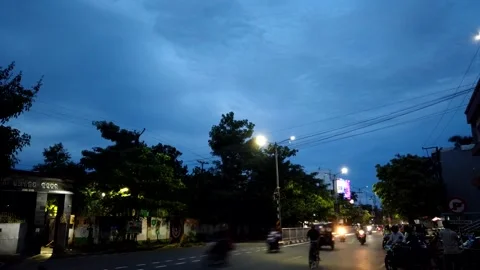 Traffic moving fast in India Stock Footage 218610890