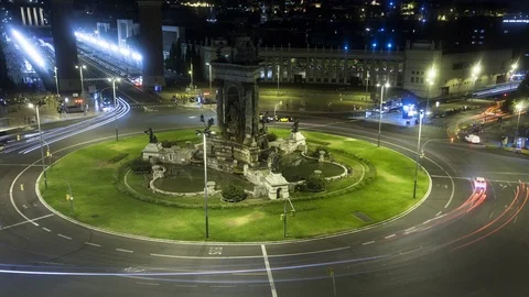 Traffic moving on road junction Stock Footage 94557054