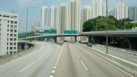 Traffic on multiple lane highway Stock Footage 78334521