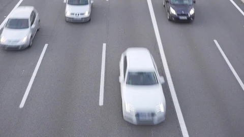 Traffic in multiple lane highway Stock-Footage 97890445