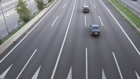 Traffic in multiple lane highway Stock-Footage 97890719