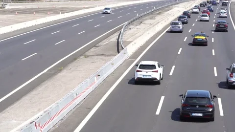 Traffic in multiple lane highway Stock Footage 238401608