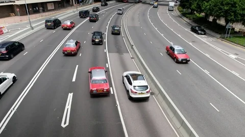 Traffic on multiple lane highway with motion blur Stock Footage 77822310