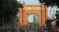 Traffic near the Arc de Triomf in Barcelona 4k or 4k+ Resolution