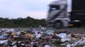 traffic near dump trash by the road Video HD
