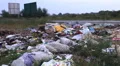 traffic near dump trash by the road Video HD