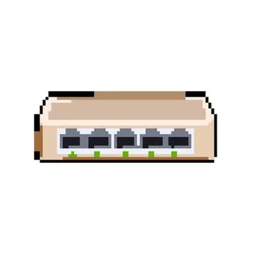 Traffic network switch pixel art vector illustration イラスト素材