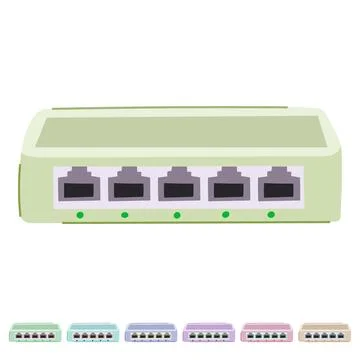 Traffic network switch vector cartoon graphic Stock Illustration