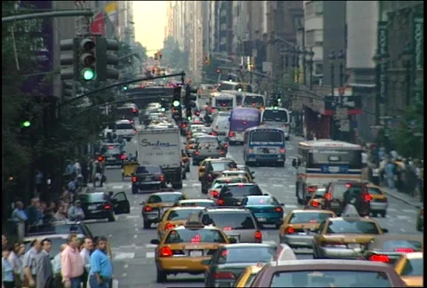 New York City traffic, 1998 - Stock Video Clip - K010/2198 - Science Photo  Library