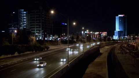 Traffic At Night 10 Stock Footage 2006192