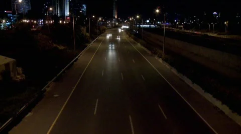 Traffic At Night 3 - SPEED Stock Footage 417853