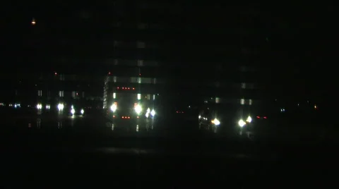 Traffic night back window Stock Footage 417844