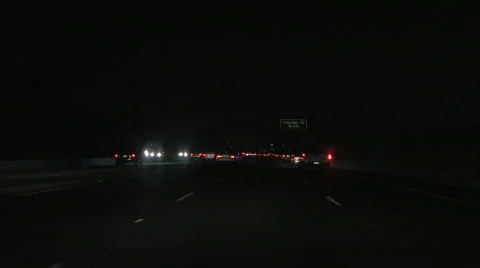 Traffic night from car Stock Footage 418237