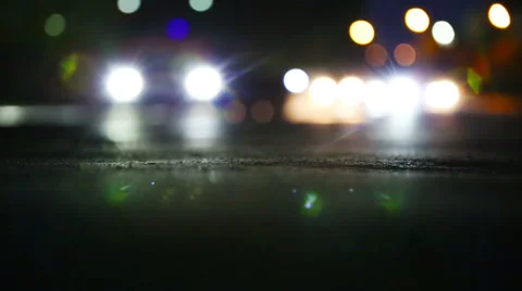Traffic in the night city. Stock Footage 51566637