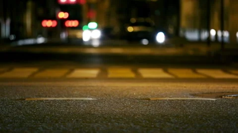 Traffic in the night city. Stock Footage 52258219