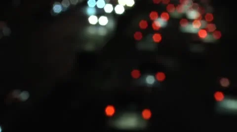 Traffic at night. Defocused. Stock Footage 8869130