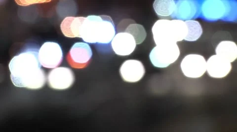 Traffic at night. Defocused. Stock Footage 10067972