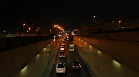 Traffic at night Stock Footage 32791313