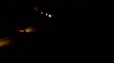 Traffic at night Stock Footage 46016907