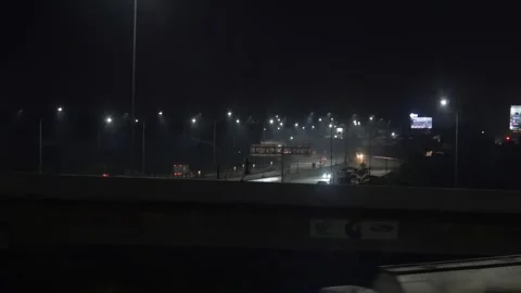 Traffic at night Stock Footage 321979025