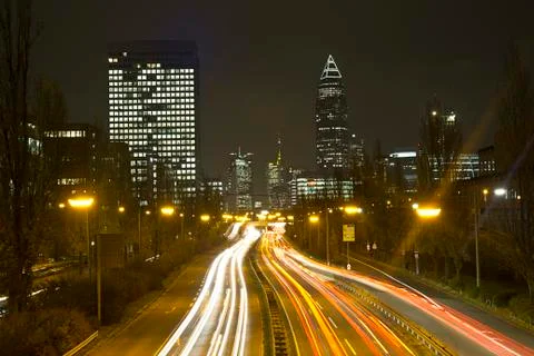 Traffic at night Stock Photos