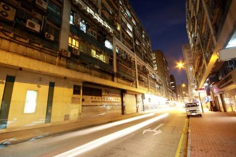 Traffic at night Stock Photos