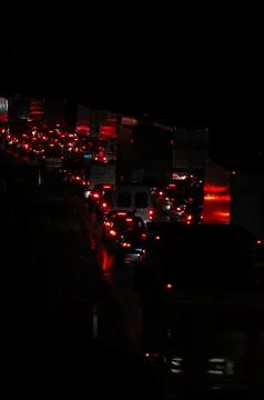 Traffic by night Stock Photos
