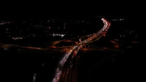 Traffic at night Stock Photos