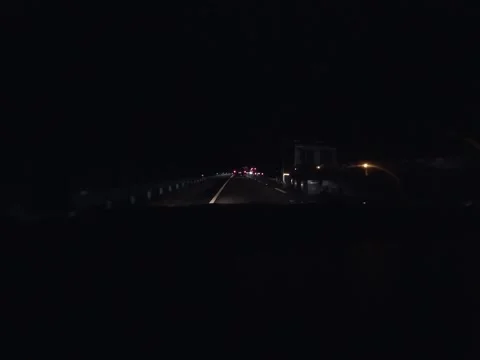 Traffic at night tail lights on the interstate Stock Footage 149598233