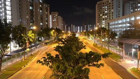 Traffic at night timelapse 2 Stock Footage 127902667