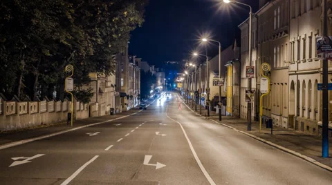 Traffic at Night in Timelapse Stock Footage 30549134
