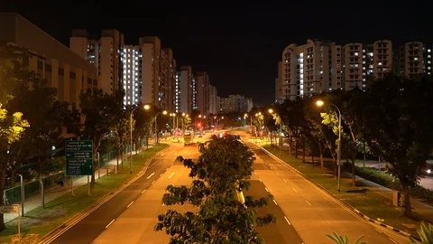 Traffic at night timelapse Видео 127707034