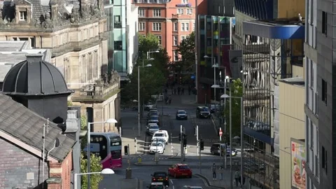 Traffic in Nottingham Vídeos de archivo 140875460
