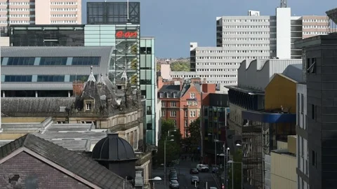 Traffic in Nottingham Vídeos de archivo 140875472