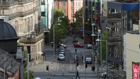 Traffic in Nottingham Vídeo Stock 140875476