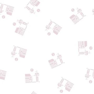 Traffic offense glyph seamless pattern Stock Illustration