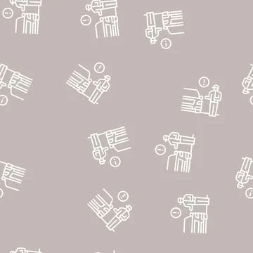 Traffic offense line seamless pattern Stock Illustration