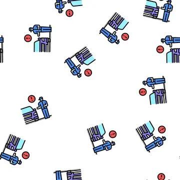 Traffic offense vector seamless pattern Stock Illustration