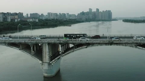 Traffic on Orange Island Bridge Stock Footage 167530463