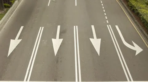 Traffic Over Arrows Timelapse Stock Footage 10836081