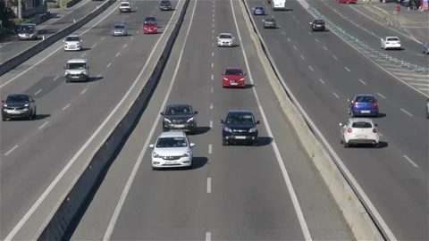 Traffic over the highway Stock Footage 115990891