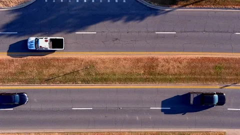 Traffic from overhead drone Stock Footage 201690568