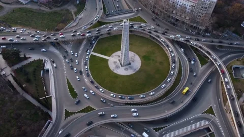 Traffic On The Overpass Stock Footage 168954225