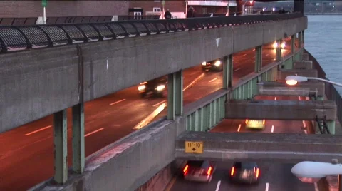 Traffic on Overpass Timelapse 스톡 동영상 305025