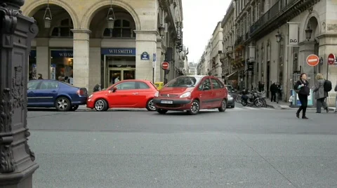 Traffic in Paris 10 Stock Footage 865532
