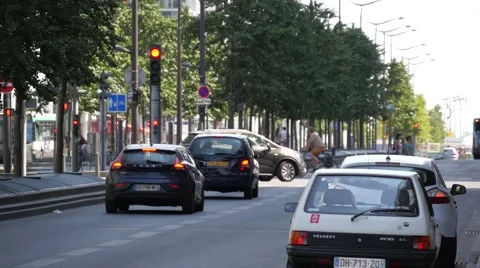 Traffic at Paris Stock Footage 68537340